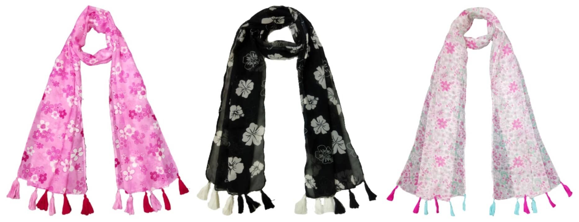 stolevilla Multi Poly Cotton Yarn Stoles ( Pack of 3 ) - Dupattas & Shawls | Buy online on ZillyBuy