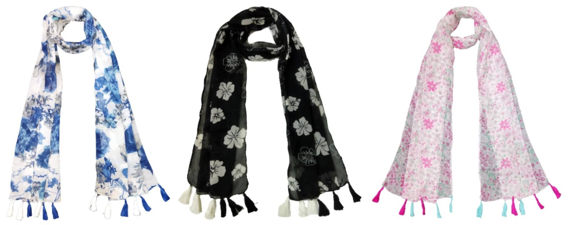 stolevilla Multi Poly Cotton Yarn Stoles ( Pack of 3 ) - Dupattas & Shawls | Buy online on ZillyBuy
