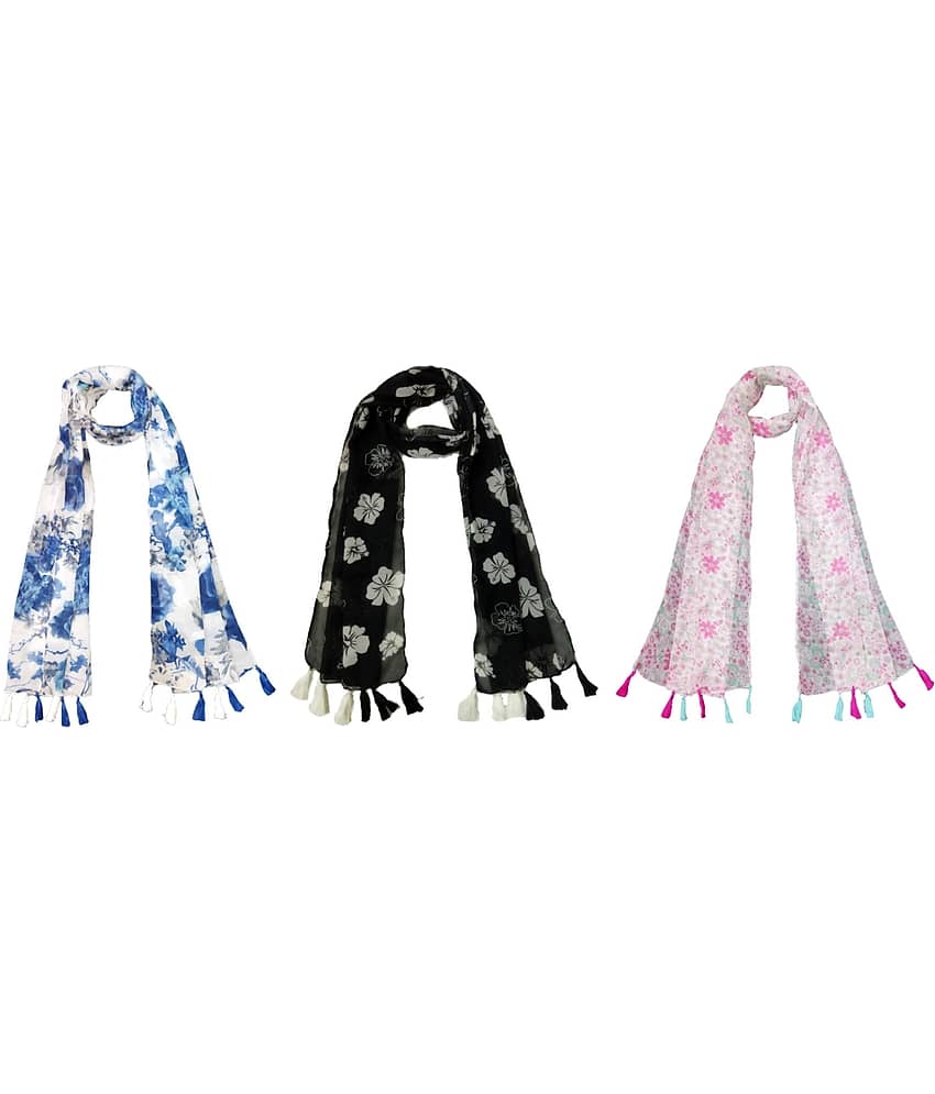 stolevilla Multi Poly Cotton Yarn Stoles ( Pack of 3 ) - Dupattas & Shawls | Buy online on ZillyBuy