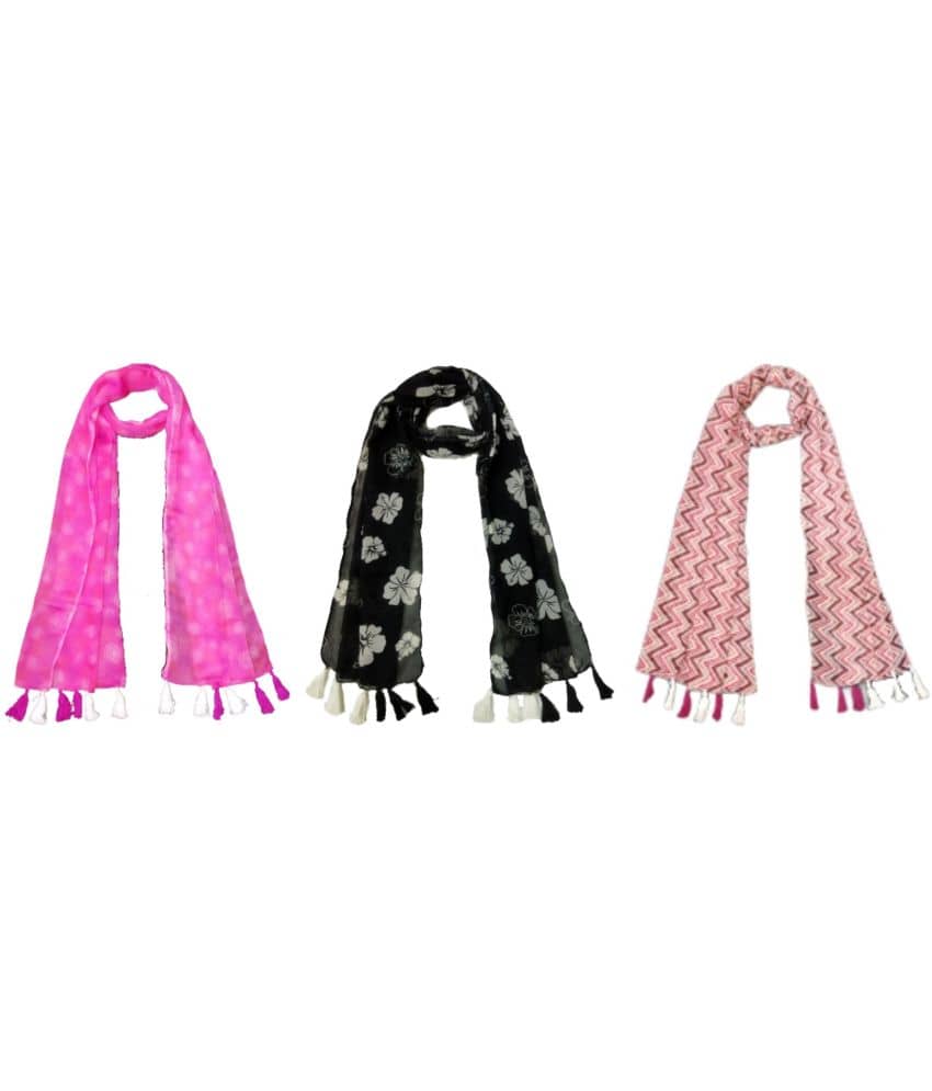 stolevilla Multi Poly Cotton Yarn Stoles ( Pack of 3 ) - Dupattas & Shawls | Buy online on ZillyBuy