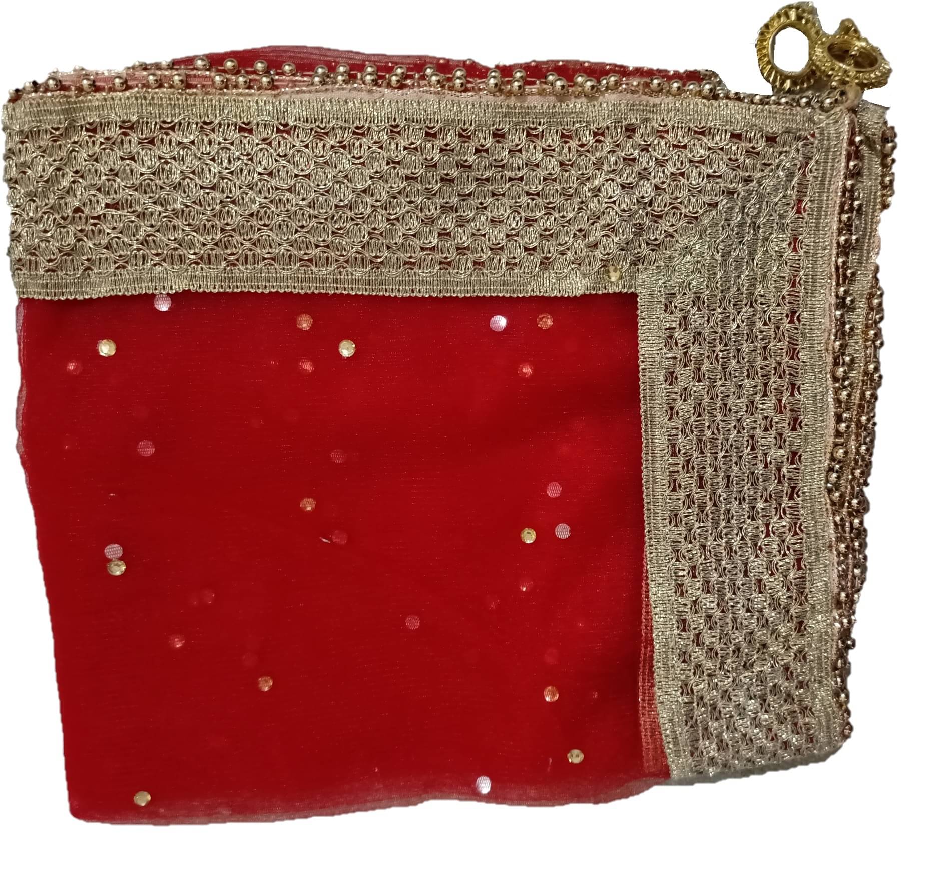 BBQSTYLE Red Net Dupatta - Single BBQSTYLE Red Net Dupatta - Single