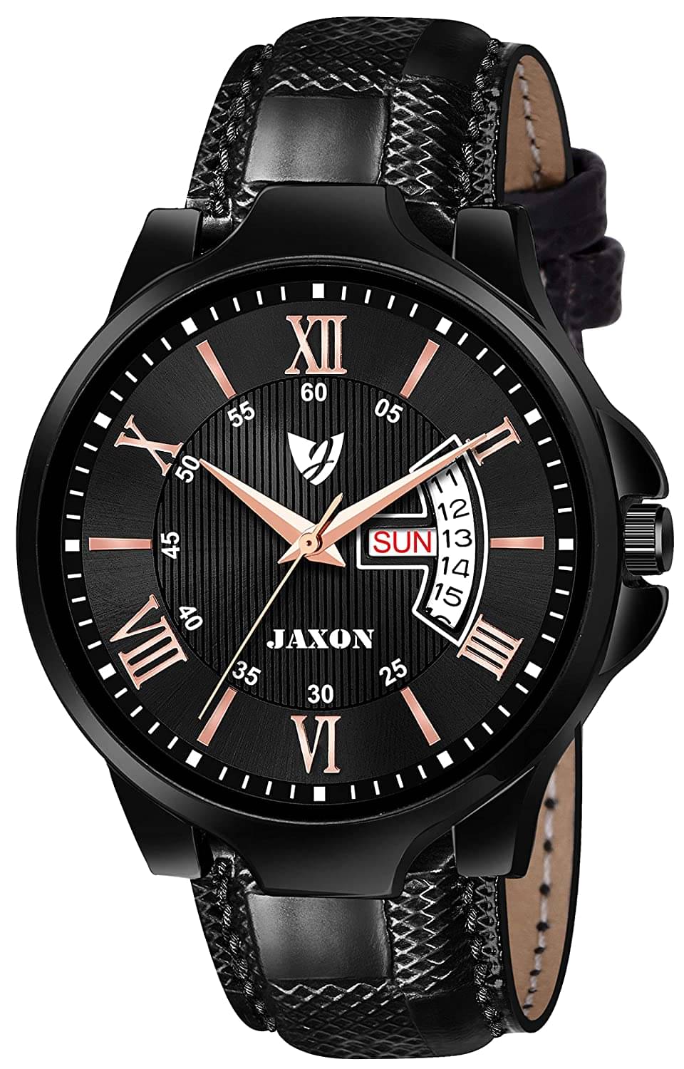     			JAXON MWJ-516 Black Dial Leather Analog Men's Watch