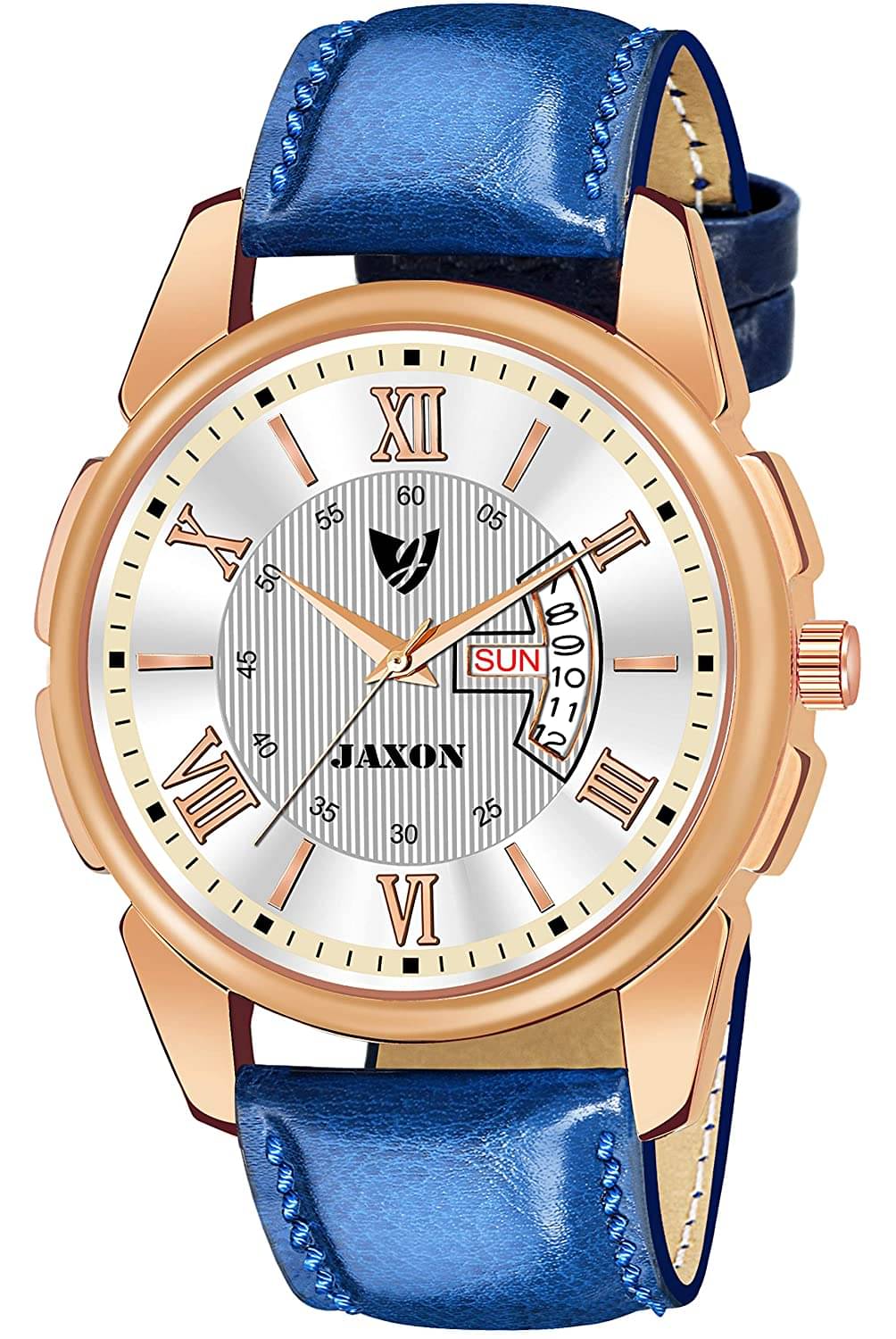     			JAXON MWJ-522 Silver Dial Leather Analog Men's Watch