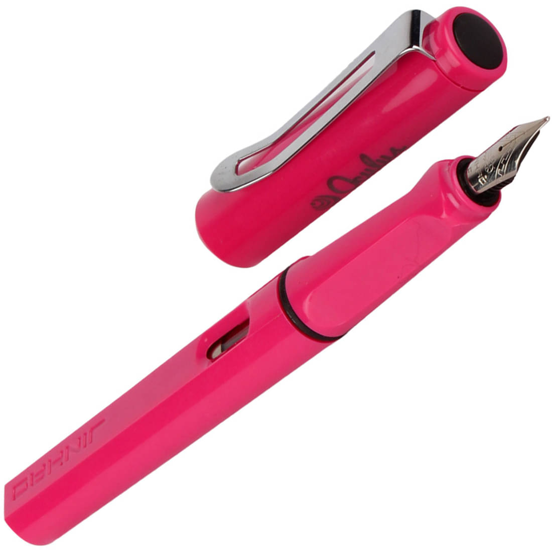 Oculus Grip 5103 Cap On/Off mechanism with Titanium Steel Tip, Pink Metal Fountain Pen. Fitted with Germany Made Components. Presented in Gift Box. Oculus Grip 5103 Cap On/Off mechanism with Titanium Steel Tip, Pink Metal Fountain Pen. Fitted with Germany Made Components. Presented in Gift Box.