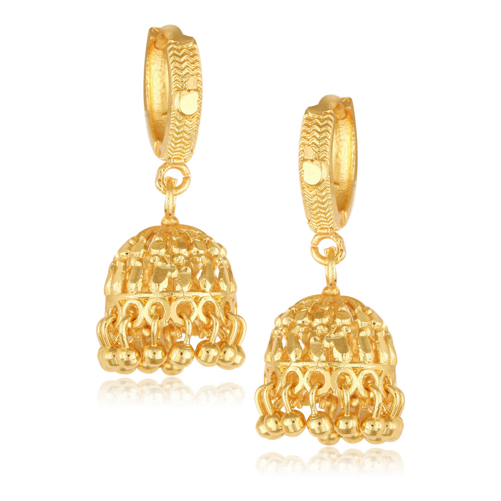 Vighnaharta Everyday wear alloy Gold Plated Bali, Bali jhumka, Hoop Earring, Dangle Earring, Earring for Women and Girls VFJ1508ERG - Earrings | Buy online on ZillyBuy