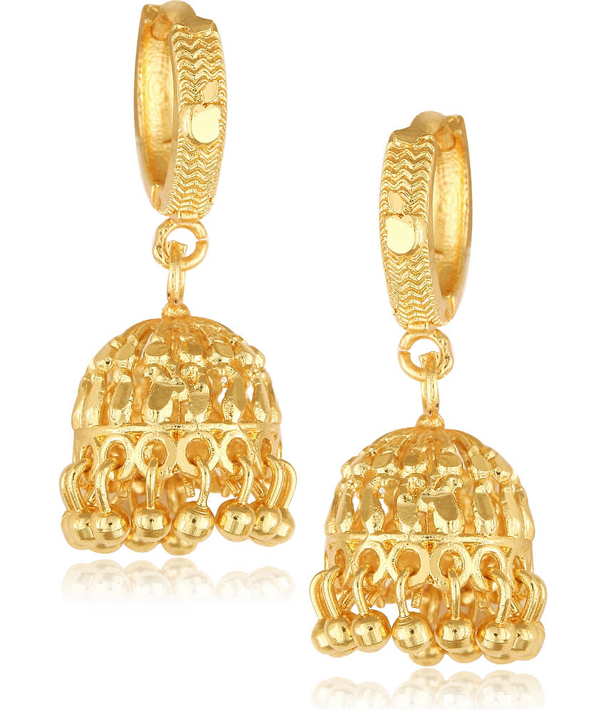 Vighnaharta Everyday wear alloy Gold Plated Bali, Bali jhumka, Hoop Earring, Dangle Earring, Earring for Women and Girls VFJ1508ERG - Earrings | Buy online on ZillyBuy