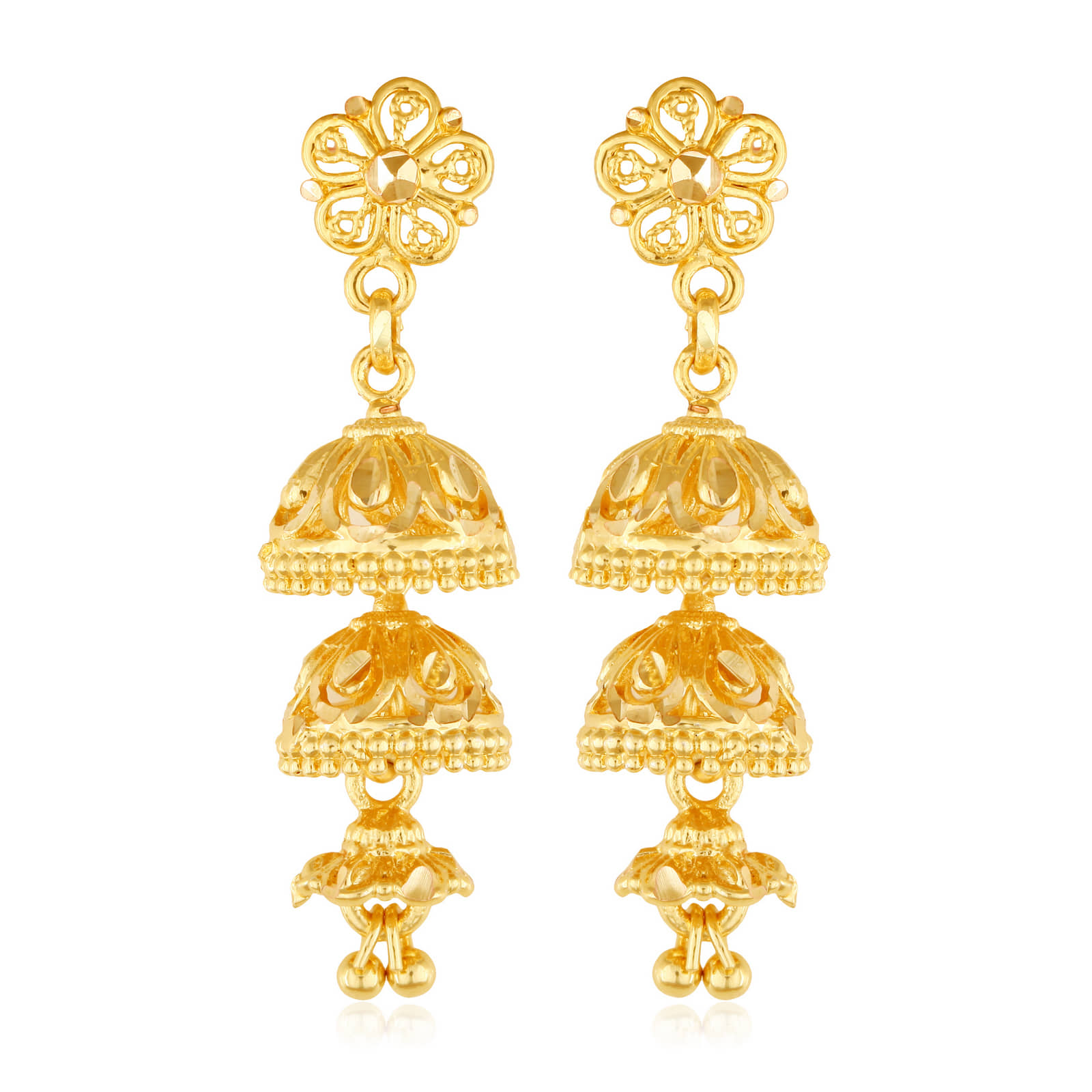 Vighnaharta Wedding and Party wear alloy Gold Plated Jhumka, Jhumkhas, Jhumki Earring for Women and Girls VFJ1520ERG - Earrings | Buy online on ZillyBuy