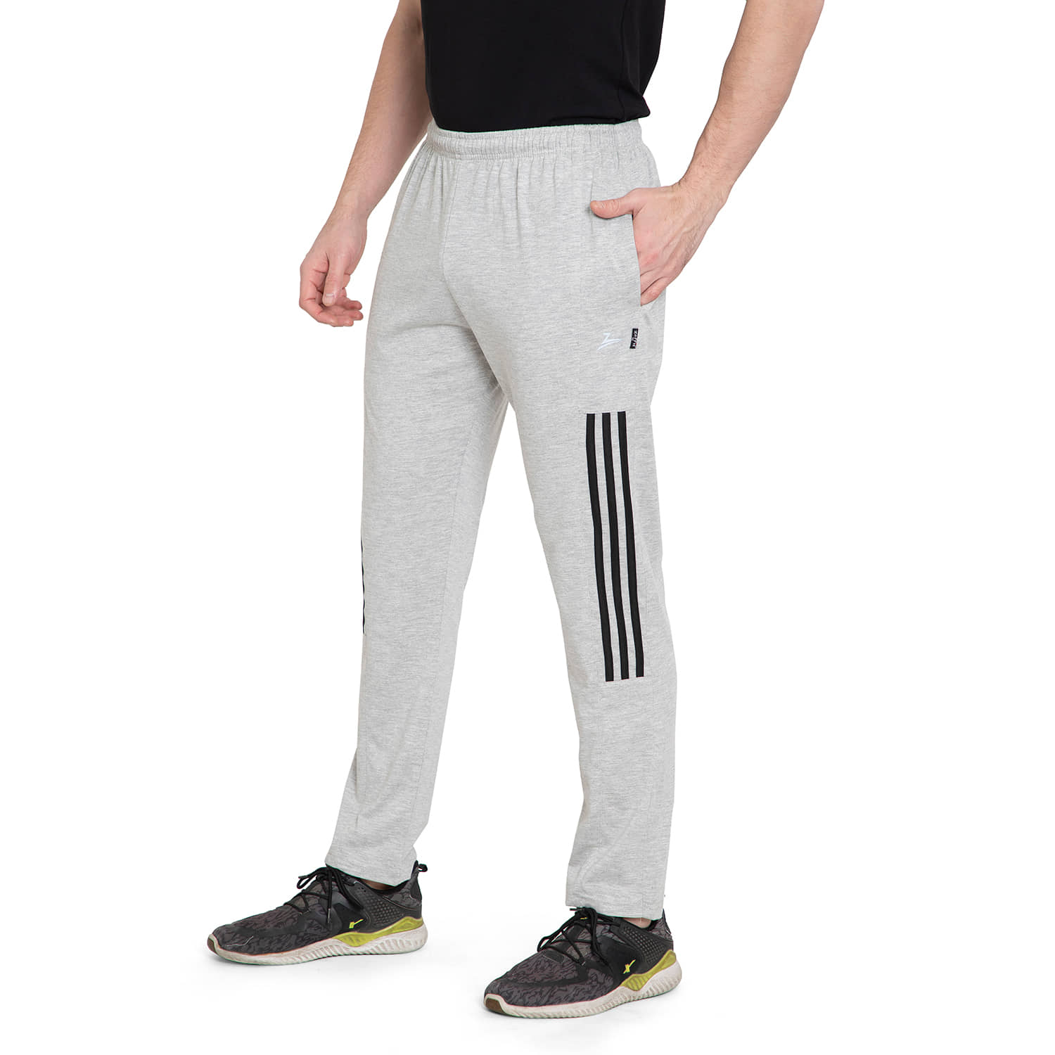 Zeffit - Light Grey Cotton Blend Men's Sports Trackpants ( Pack of 1 ) - Track Pants | Buy online on ZillyBuy
