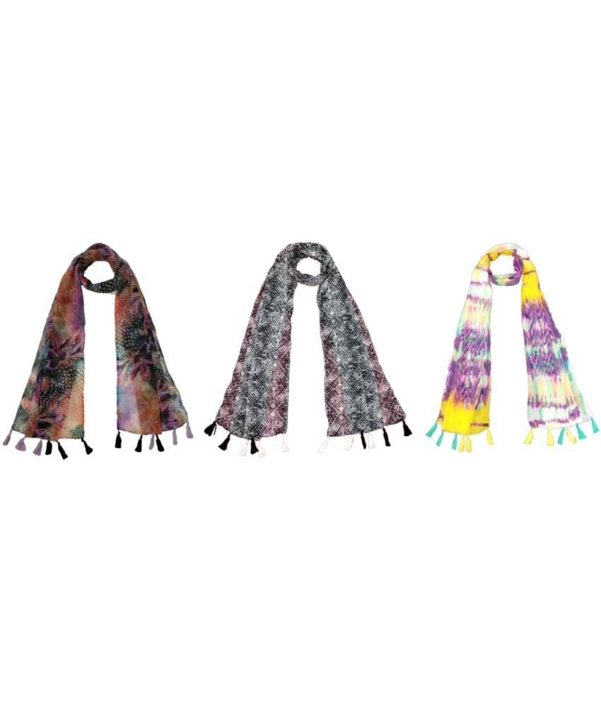 stolevilla Multi Poly Cotton Yarn Stoles ( Pack of 3 ) stolevilla Multi Poly Cotton Yarn Stoles ( Pack of 3 )