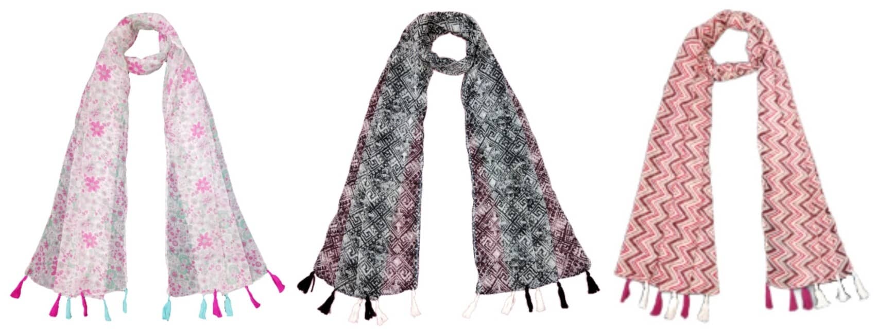 stolevilla Multi Poly Cotton Yarn Stoles ( Pack of 3 ) - Dupattas & Shawls | Buy online on ZillyBuy
