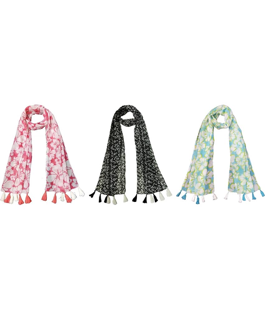 stolevilla Multi Poly Cotton Yarn Stoles ( Pack of 3 ) - Dupattas & Shawls | Buy online on ZillyBuy