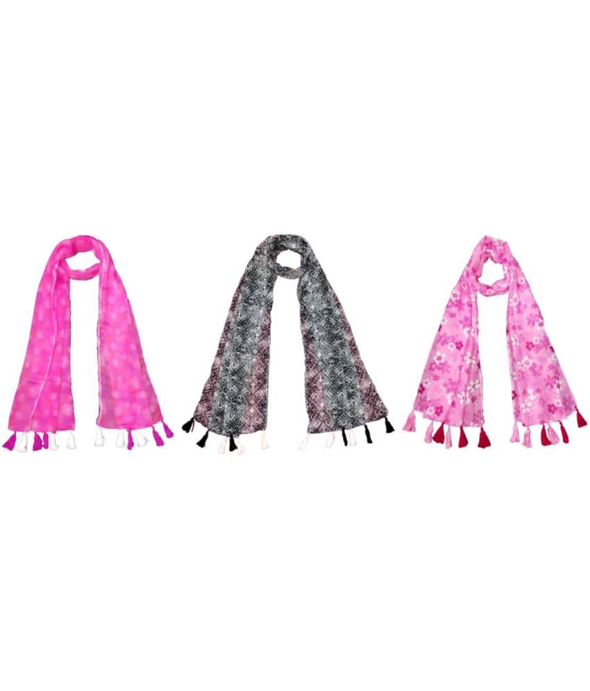 stolevilla Multi Poly Cotton Yarn Stoles ( Pack of 3 ) - Dupattas & Shawls | Buy online on ZillyBuy