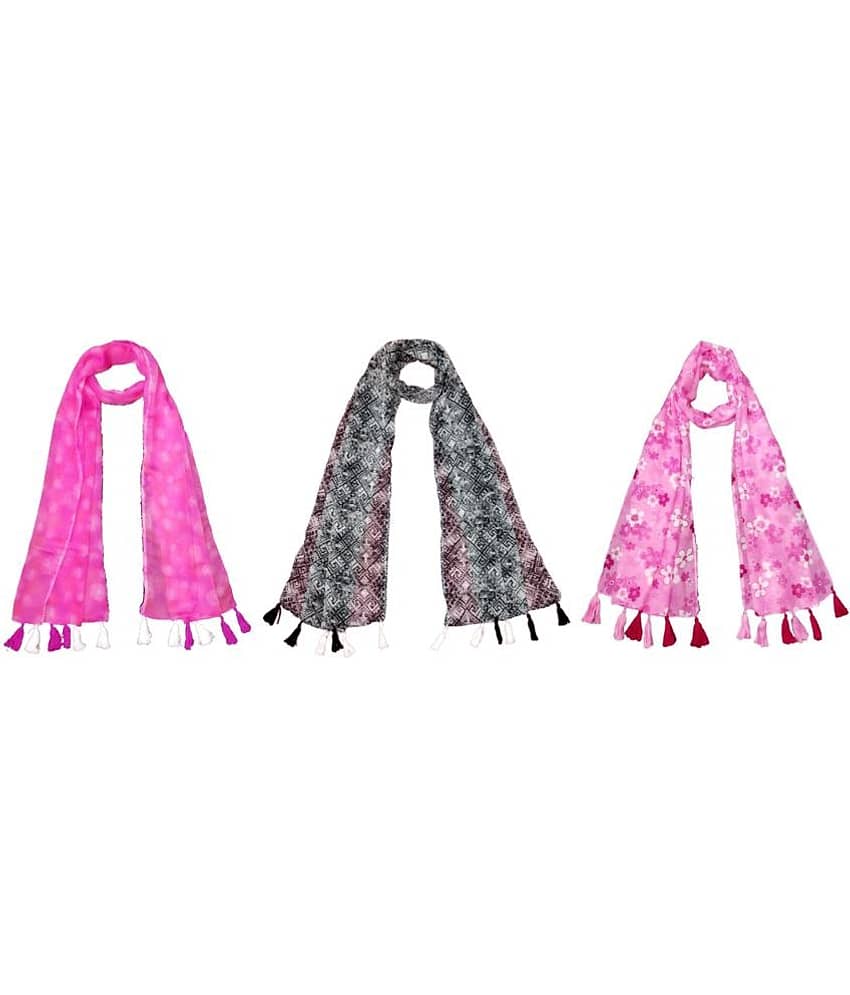 stolevilla Multi Poly Cotton Yarn Stoles ( Pack of 3 ) - Dupattas & Shawls | Buy online on ZillyBuy