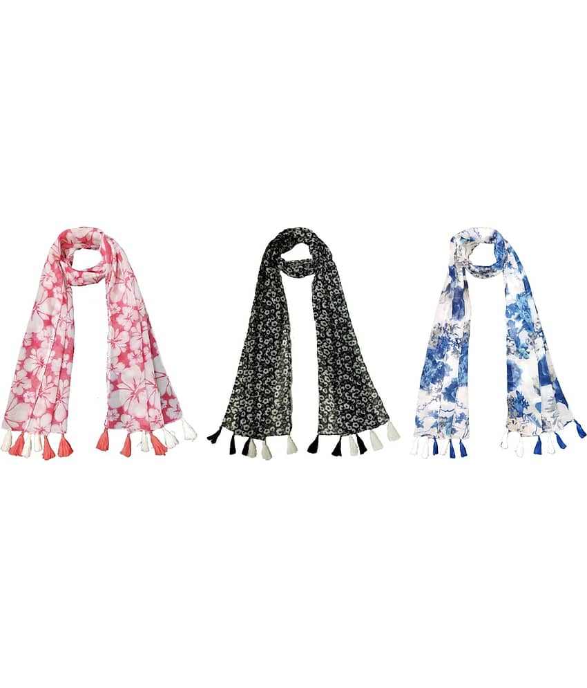 stolevilla Multi Poly Cotton Yarn Stoles ( Pack of 3 ) - Dupattas & Shawls | Buy online on ZillyBuy