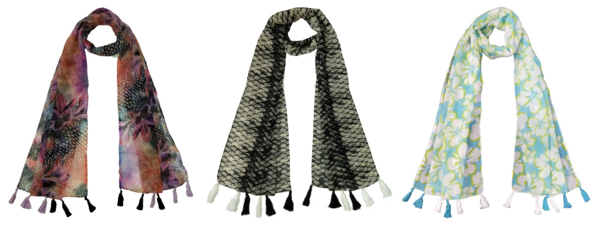 stolevilla Multi Poly Cotton Yarn Stoles ( Pack of 3 ) - Dupattas & Shawls | Buy online on ZillyBuy