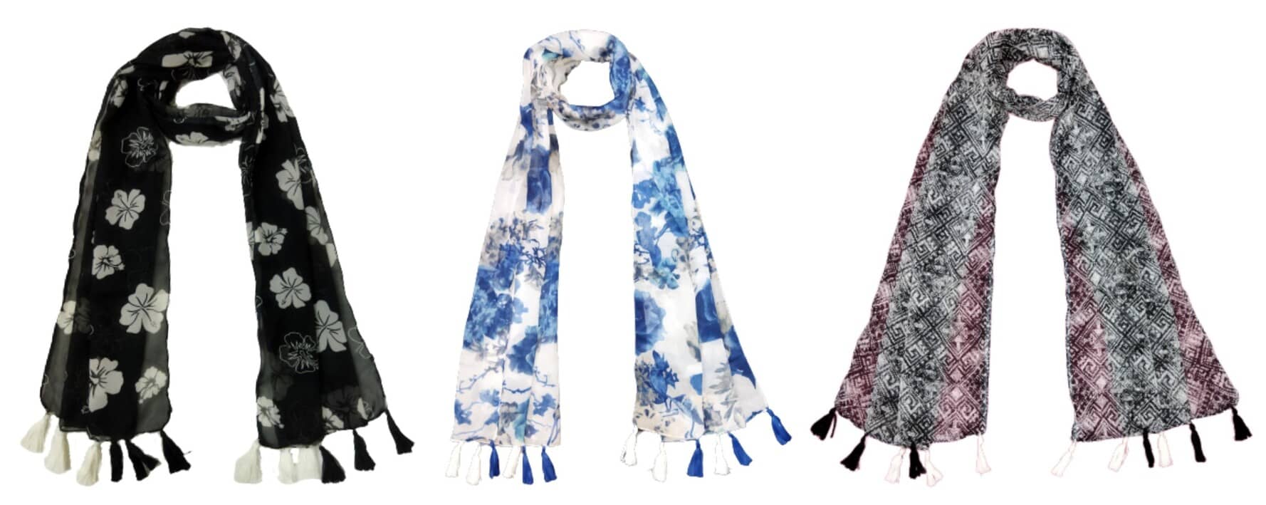 stolevilla Multi Poly Cotton Yarn Stoles ( Pack of 3 ) - Dupattas & Shawls | Buy online on ZillyBuy