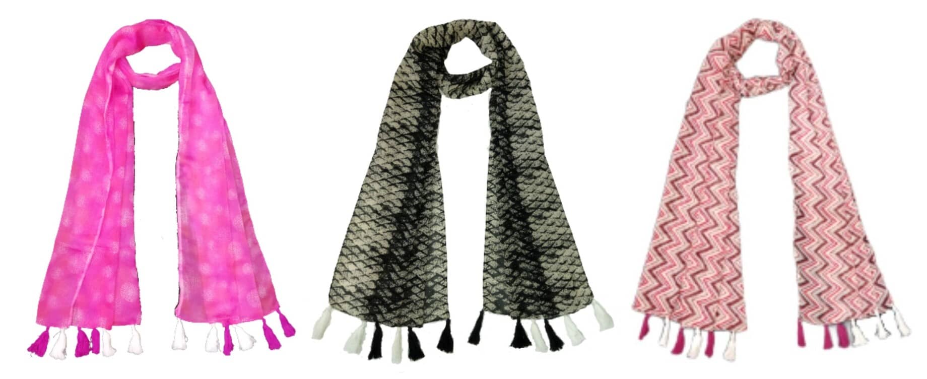 stolevilla Multi Poly Cotton Yarn Stoles ( Pack of 3 ) - Dupattas & Shawls | Buy online on ZillyBuy