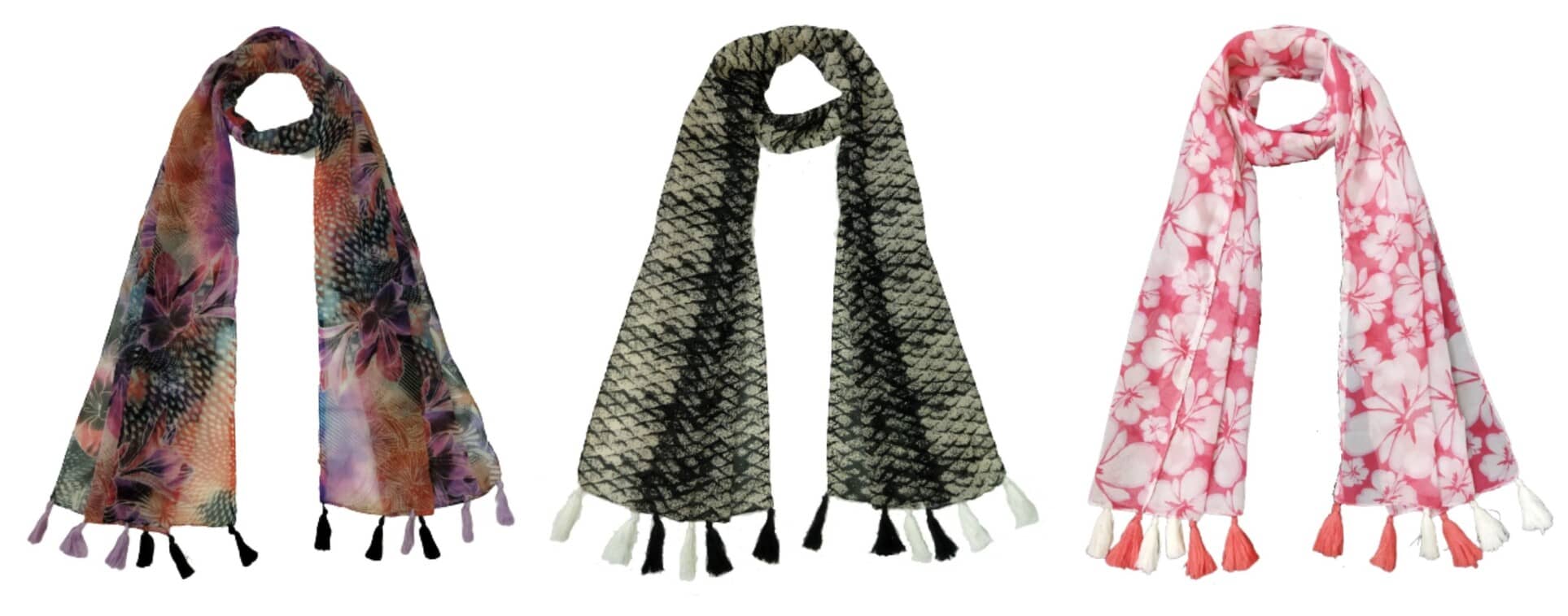 stolevilla Multi Poly Cotton Yarn Stoles ( Pack of 3 ) - Dupattas & Shawls | Buy online on ZillyBuy