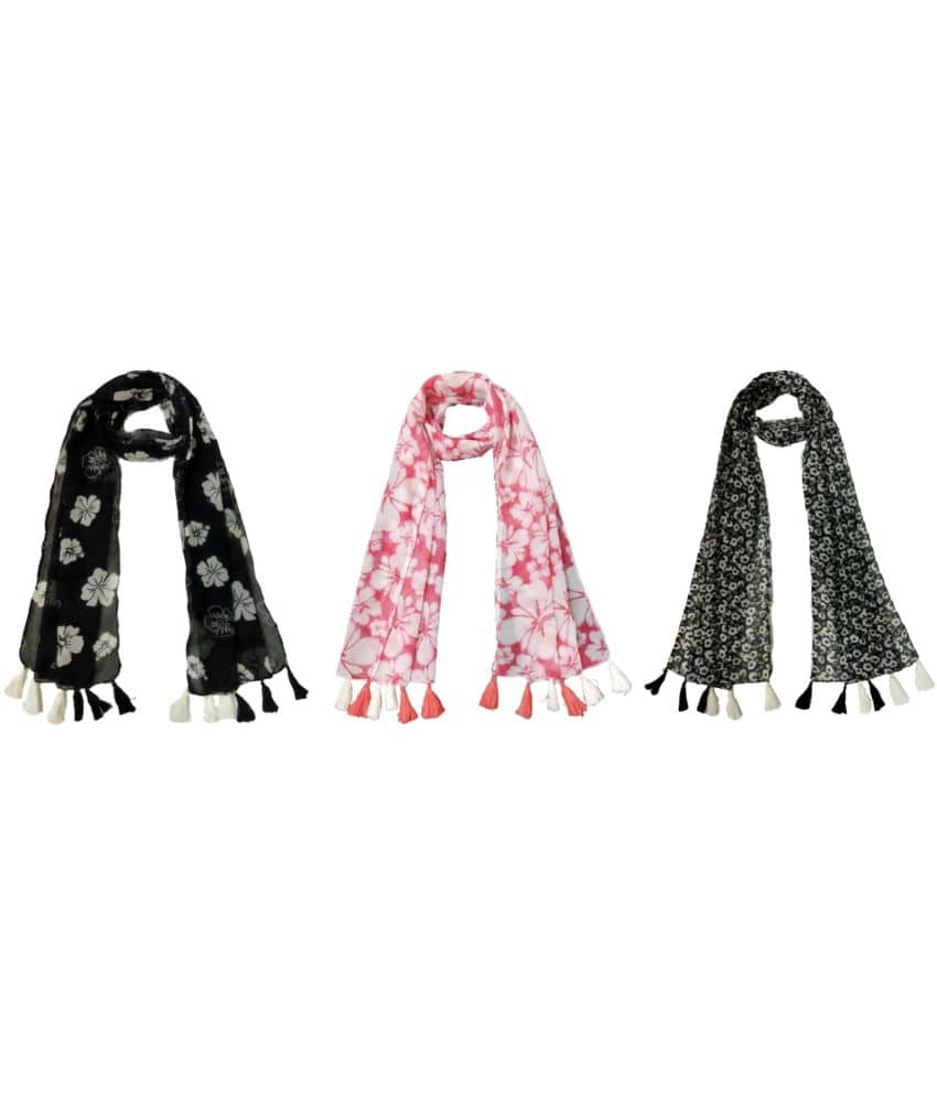 stolevilla Multi Poly Cotton Yarn Stoles ( Pack of 3 ) - Dupattas & Shawls | Buy online on ZillyBuy