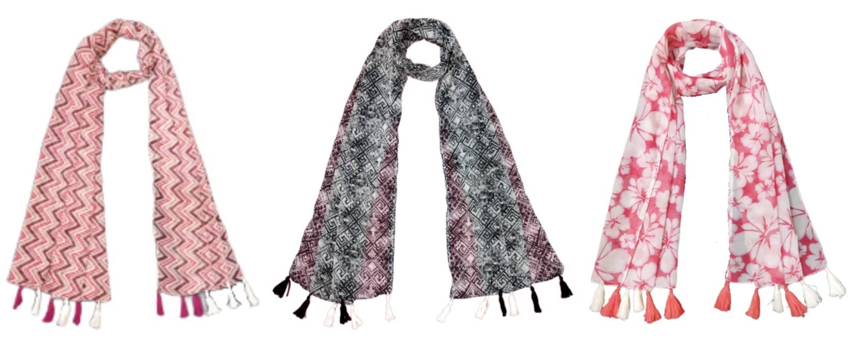 stolevilla Multi Poly Cotton Yarn Stoles ( Pack of 3 ) - Dupattas & Shawls | Buy online on ZillyBuy