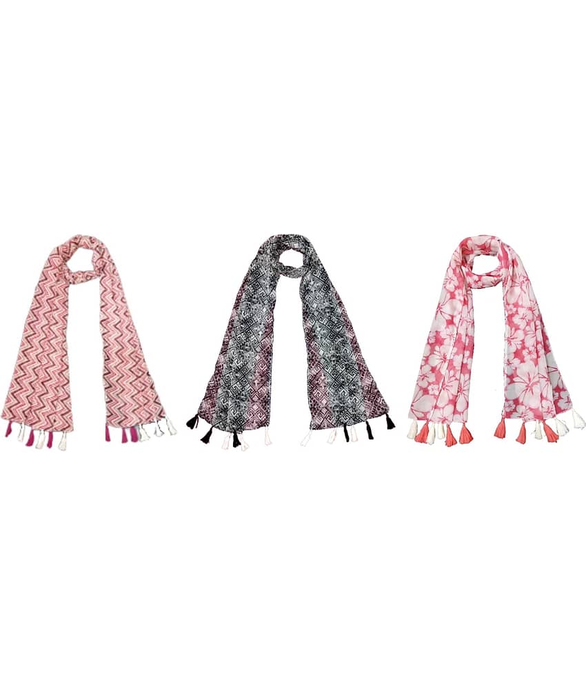 stolevilla Multi Poly Cotton Yarn Stoles ( Pack of 3 ) - Dupattas & Shawls | Buy online on ZillyBuy