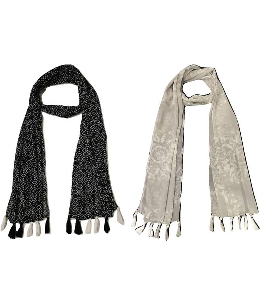 stolevilla Multi Printed Poly Cotton Yarn Stoles ( Pack of 2 ) - Dupattas & Shawls | Buy online on ZillyBuy