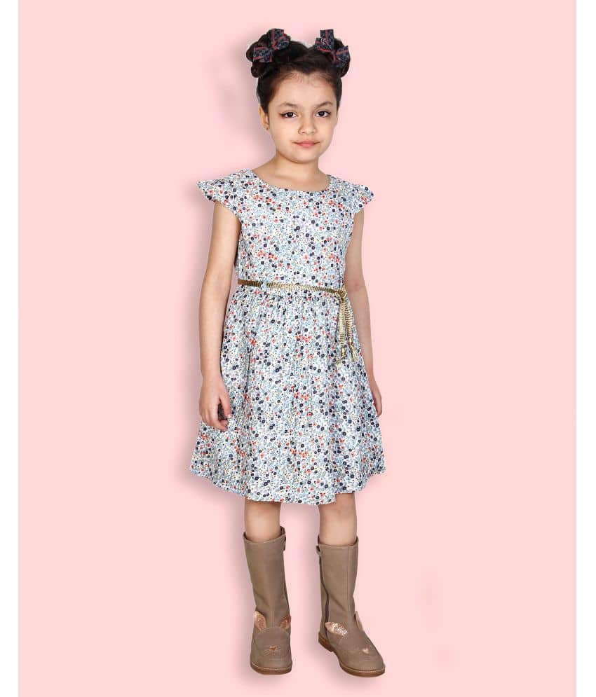 Addyvero Rayon A-line Dress For Girls ( Pack of 1 , Multicolor )
