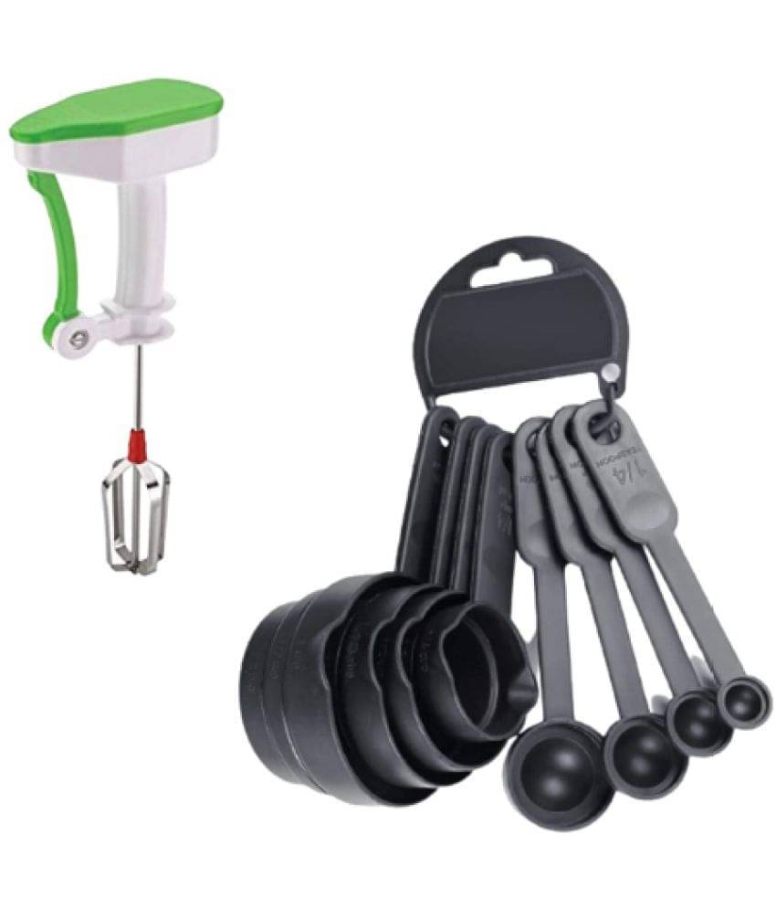    			Blooms Mall 8 pcs Measuring Cups and Spoons Set+ Hand Blender