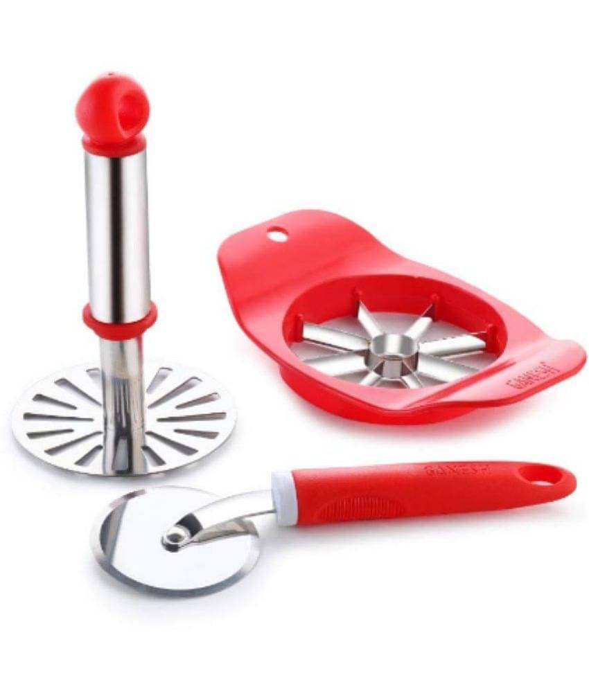     			Blooms Mall  Combo of  Cutter, Pizza Cutter and Potato Masher