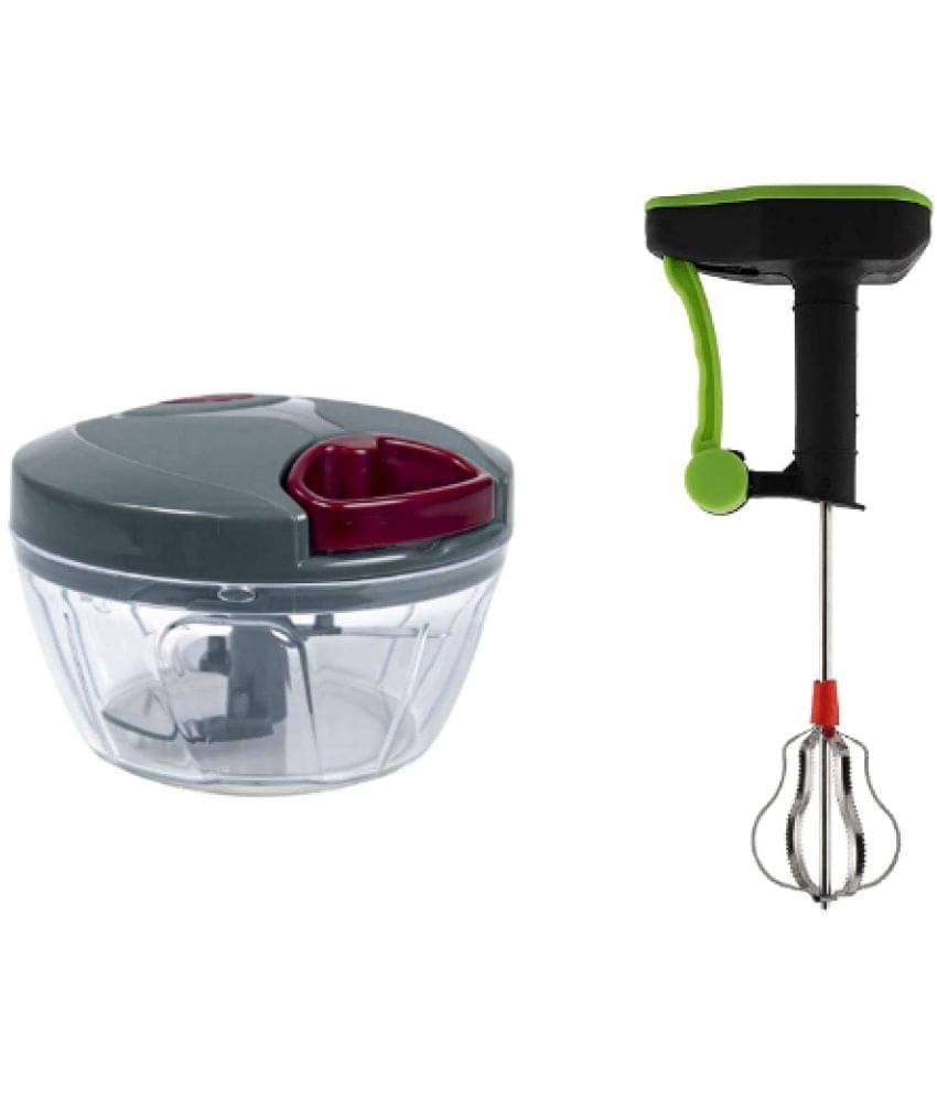     			Blooms Mall  Combo of  Plastic Chopper and Power-Free Manual Hand Blender