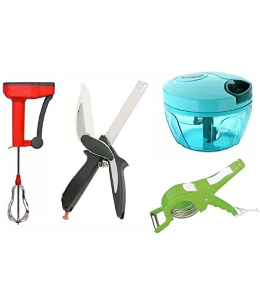     			Blooms Mall  Combo of Vegetable Chopper, Clever Cutter, Hand Blender & vegetable  Cutter