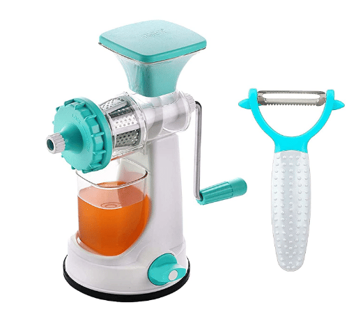     			Blooms Mall  Manual Hand Juicer for Fruits and Vegetables with Steel Handle +Plastic Vegetables and Fruit Peelers for Kitchen