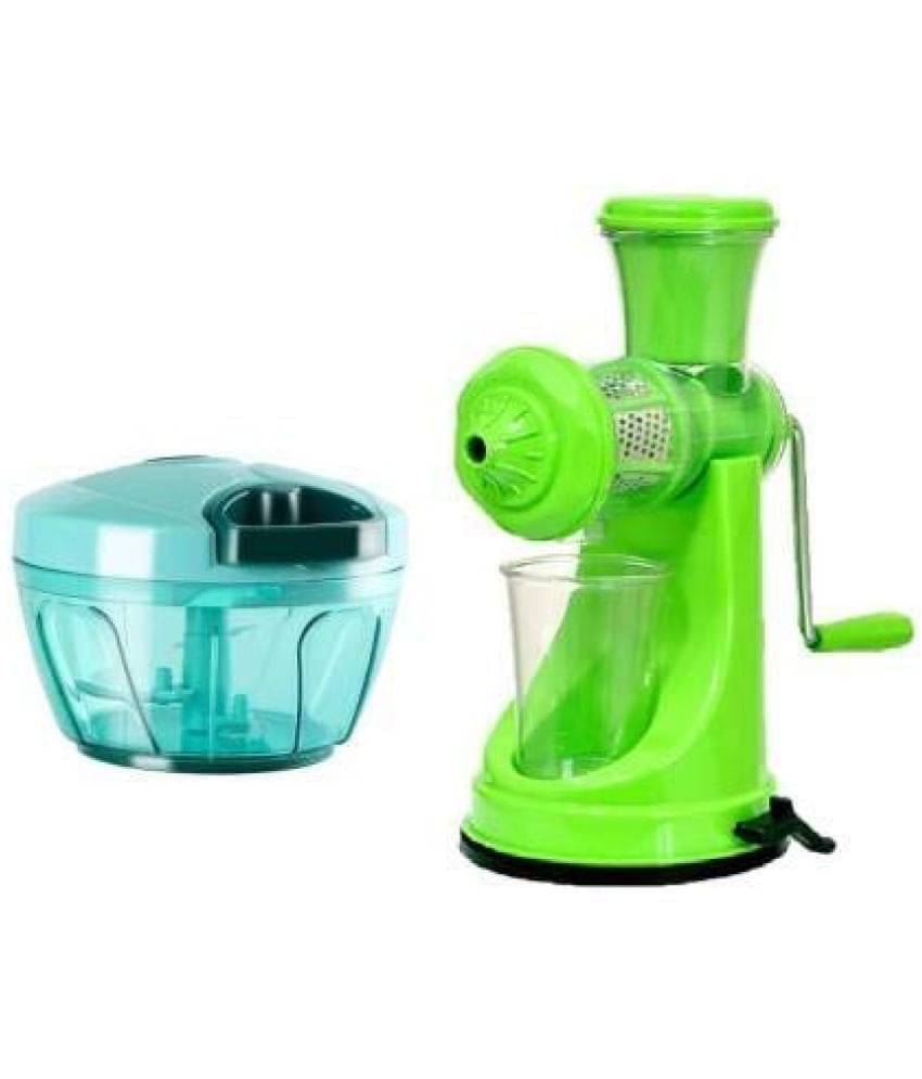Blooms Mall  Pack combo of Manual Vegetable Chopper and Hand Juicer for Fruits and Vegetables with Stainless Steel Handle     			Blooms Mall  Pack combo of Manual Vegetable Chopper and Hand Juicer for Fruits and Vegetables with Stainless Steel Handle
