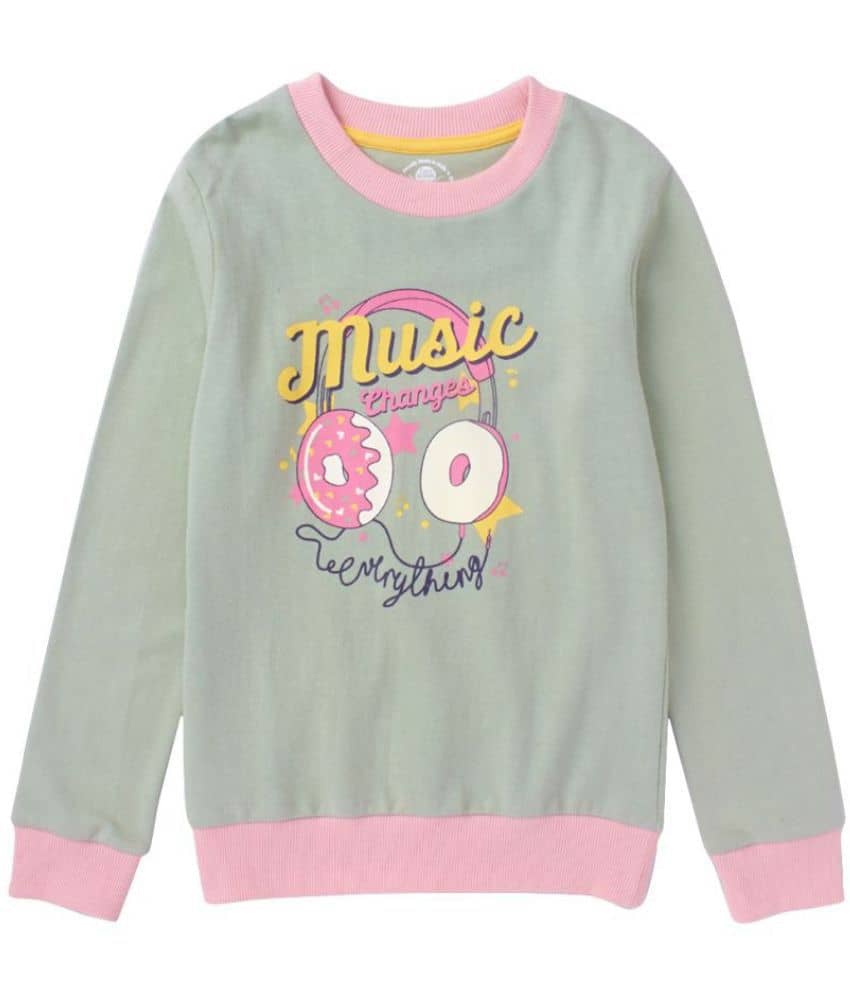 Cub Mcpaws Girls Cotton Blend Sweatshirt ( Green )