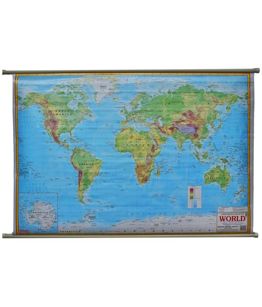 World Map Physical Map Chart Laminated Wall Chart (Size 70X104 CM) Perfect for Classroom, Student, School And Teacher World Map Physical Map Chart Laminated Wall Chart (Size 70X104 CM) Perfect for Classroom, Student, School And Teacher