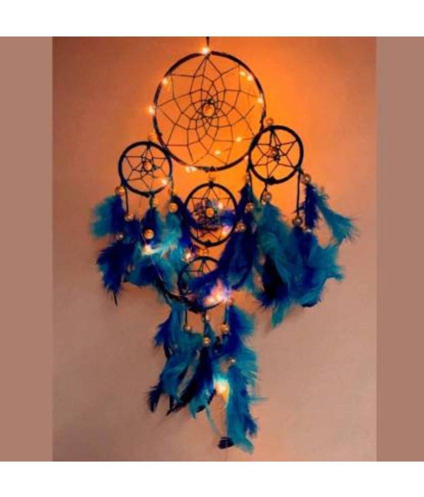 new lucky Feather Blue Dream Catcher - Pack of 1 ( X cms )     			new lucky Feather Blue Dream Catcher - Pack of 1 ( X cms )