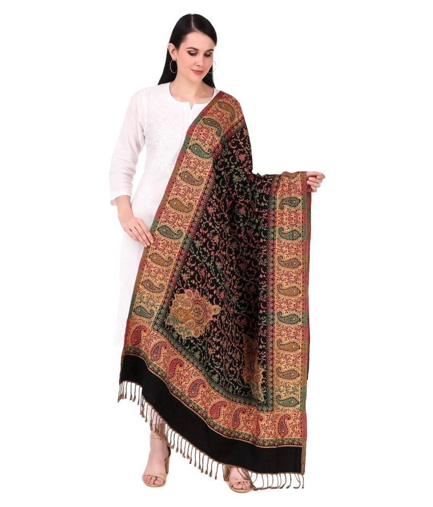 Bravezi Black Paisley Shawl - Single Bravezi Black Paisley Shawl - Single