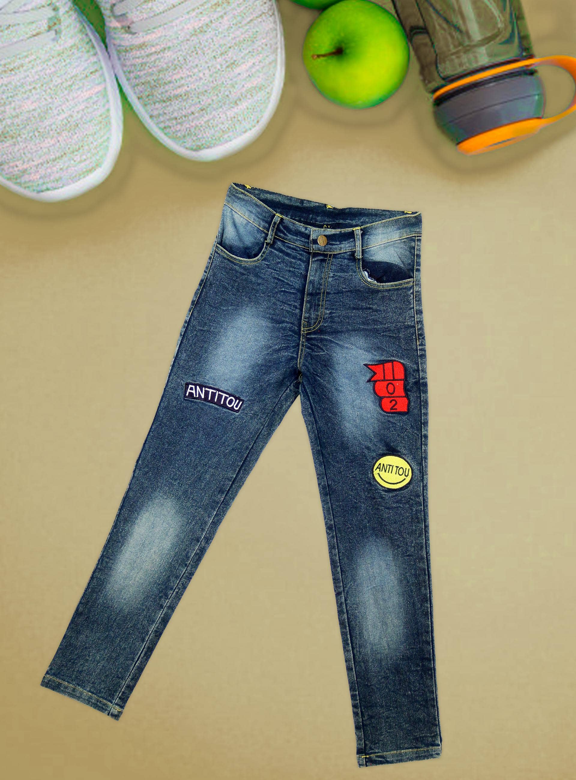 Me N My CLOSET Pack of 1 Boys 100% Cotton Jeans ( Blue ) - Jeans | Buy online on ZillyBuy