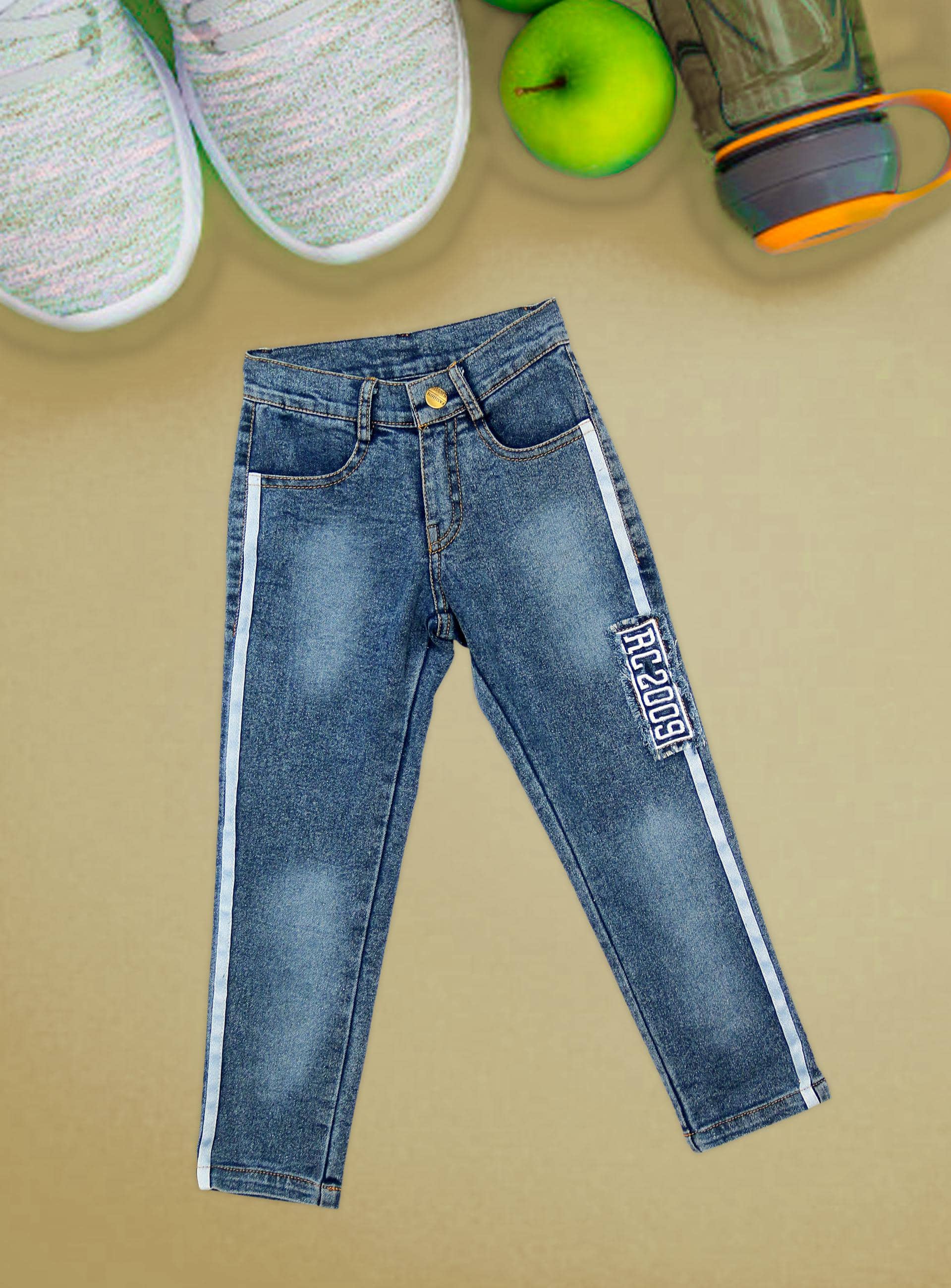 Me N My CLOSET Pack of 1 Boys 100% Cotton Jeans ( Blue ) - Jeans | Buy online on ZillyBuy