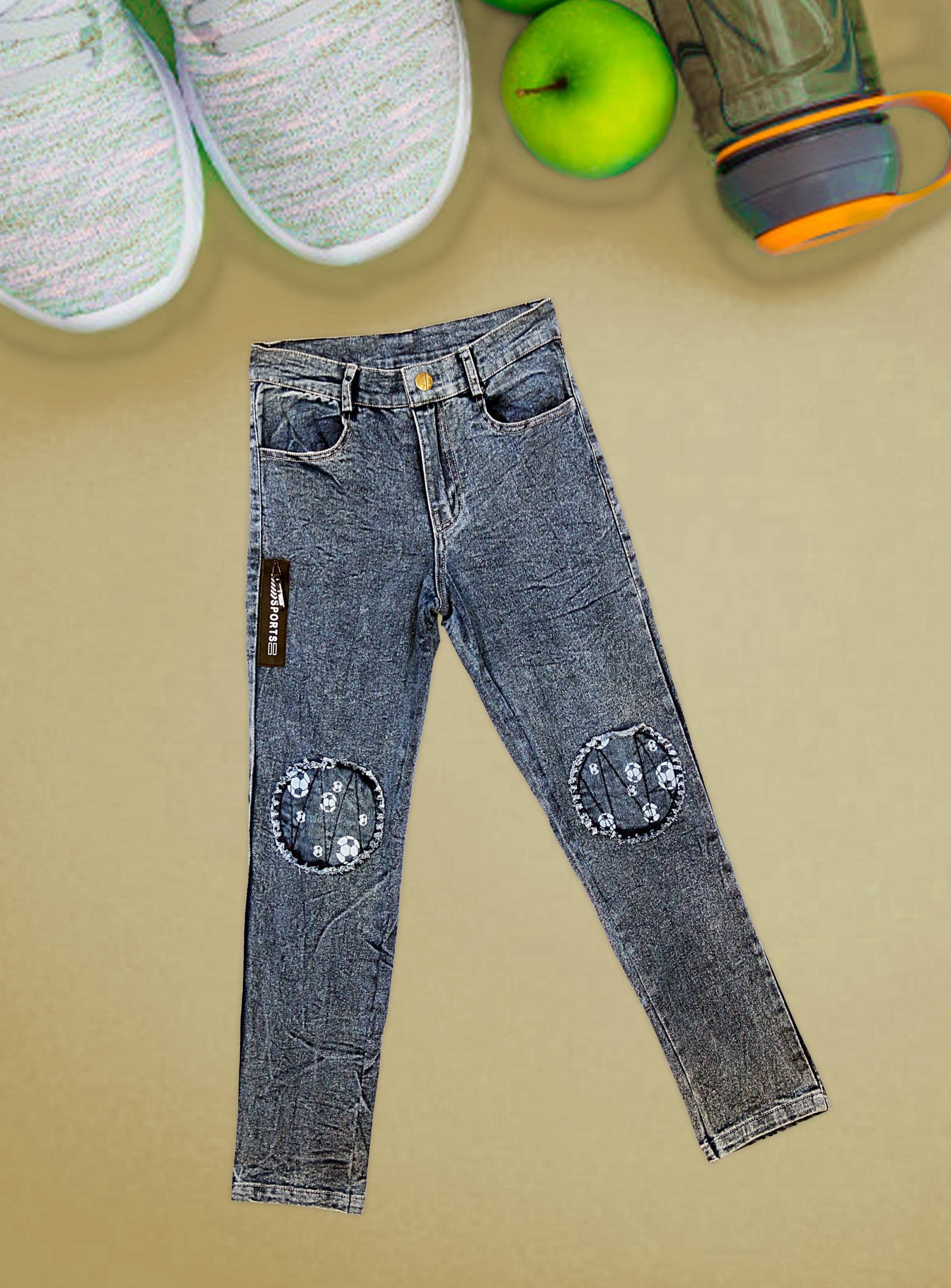 Me N My CLOSET Pack of 1 Boys 100% Cotton Jeans ( Gray ) - Jeans | Buy online on ZillyBuy