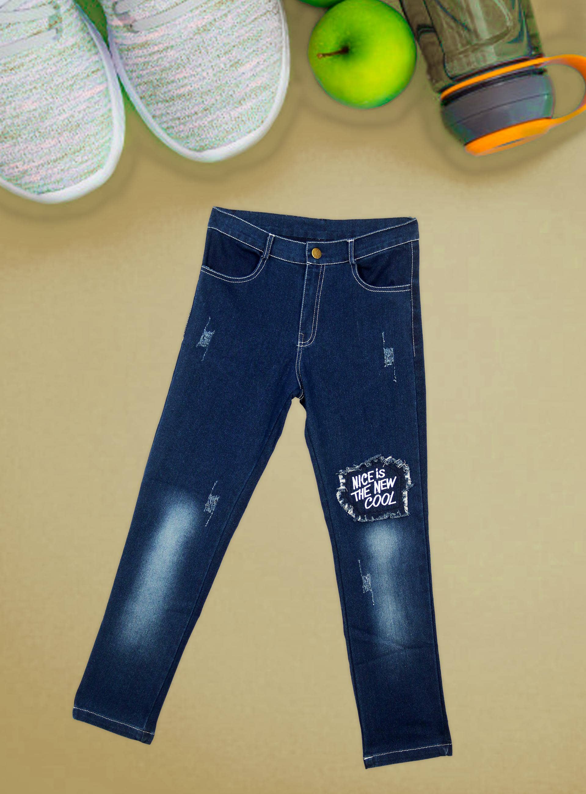 Me N My CLOSET Pack of 1 Boys 100% Cotton Jeans ( Blue ) - Jeans | Buy online on ZillyBuy