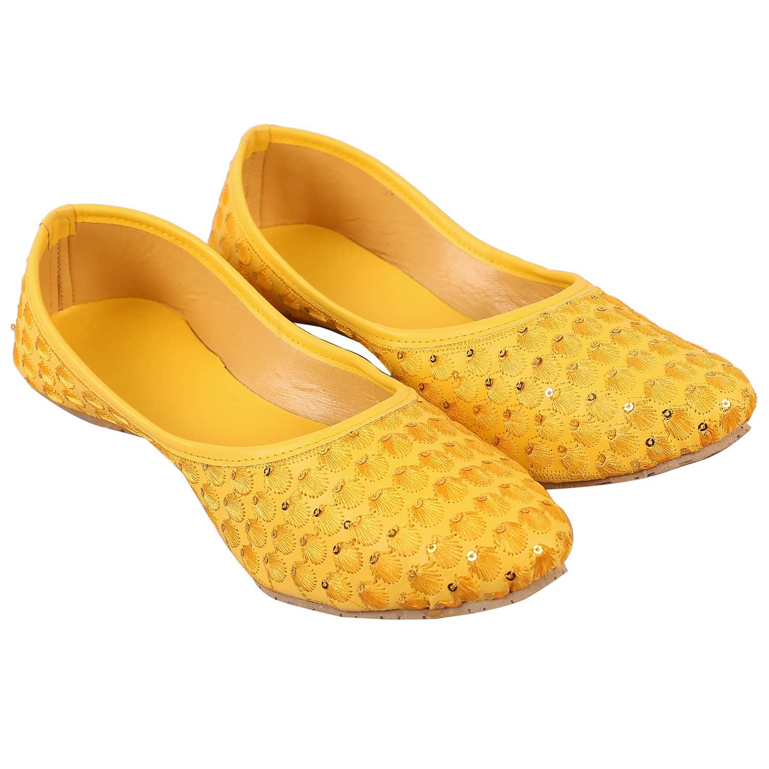 Apratim - Yellow Women's Juttis - Ethnic Shoes | Buy online on ZillyBuy
