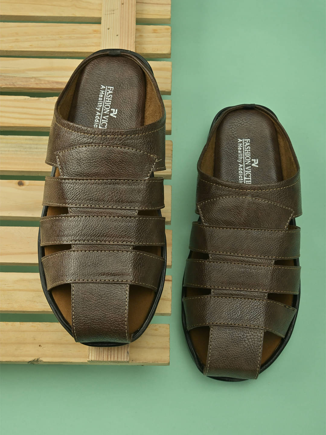     			Fashion Victim Brown Flip Flops