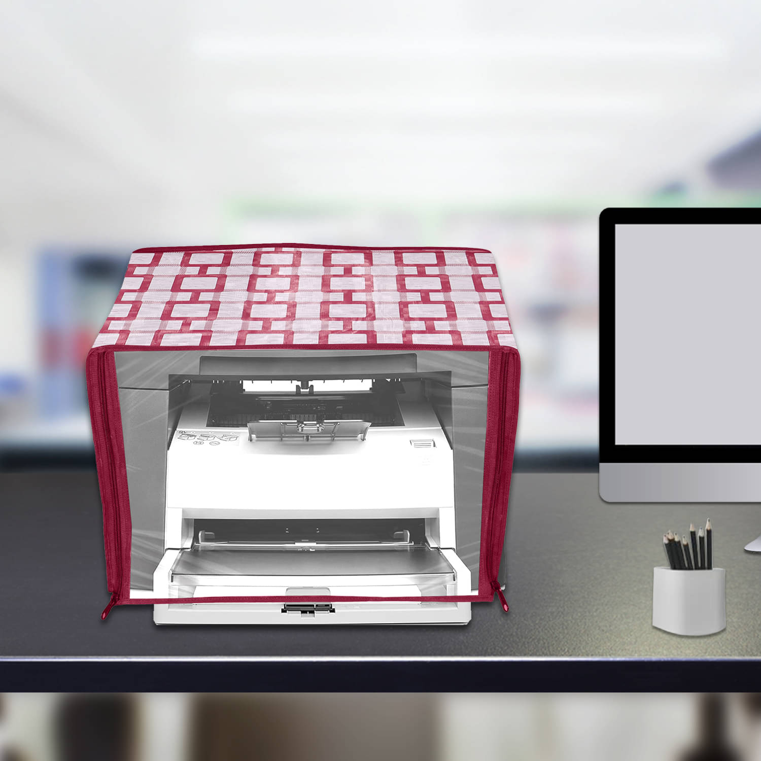 E-Retailer Single PVC Red Printer Cover E-Retailer Single PVC Red Printer Cover