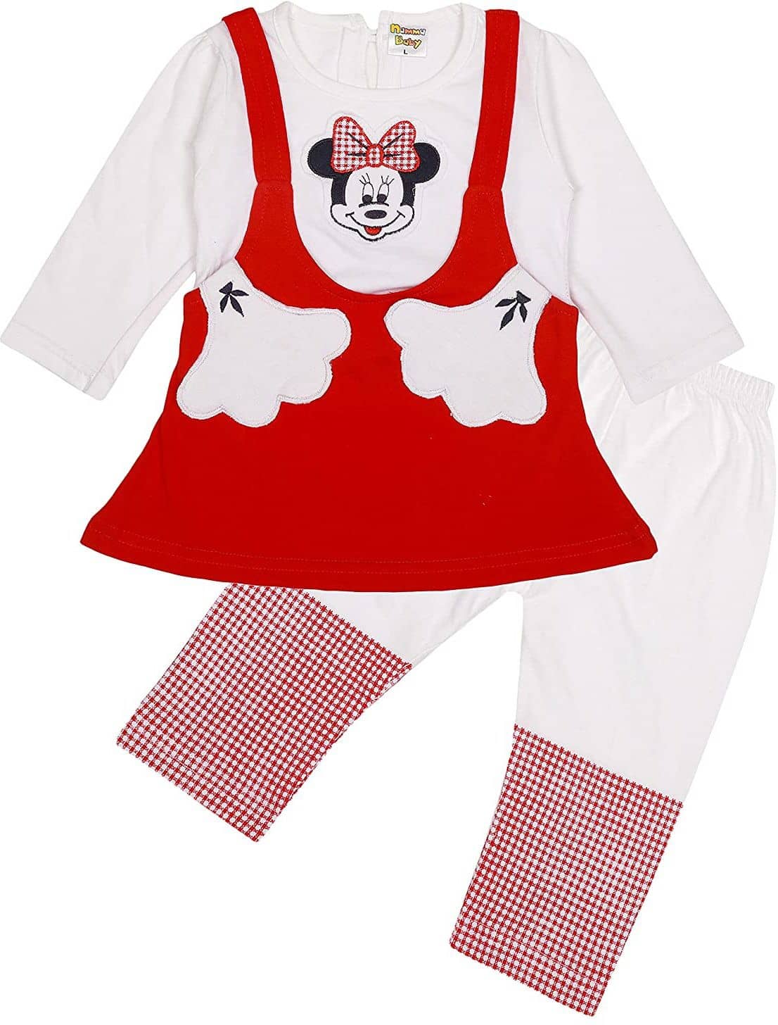 NammaBaby Baby Girls Cotton Blend Dresses ( Red )