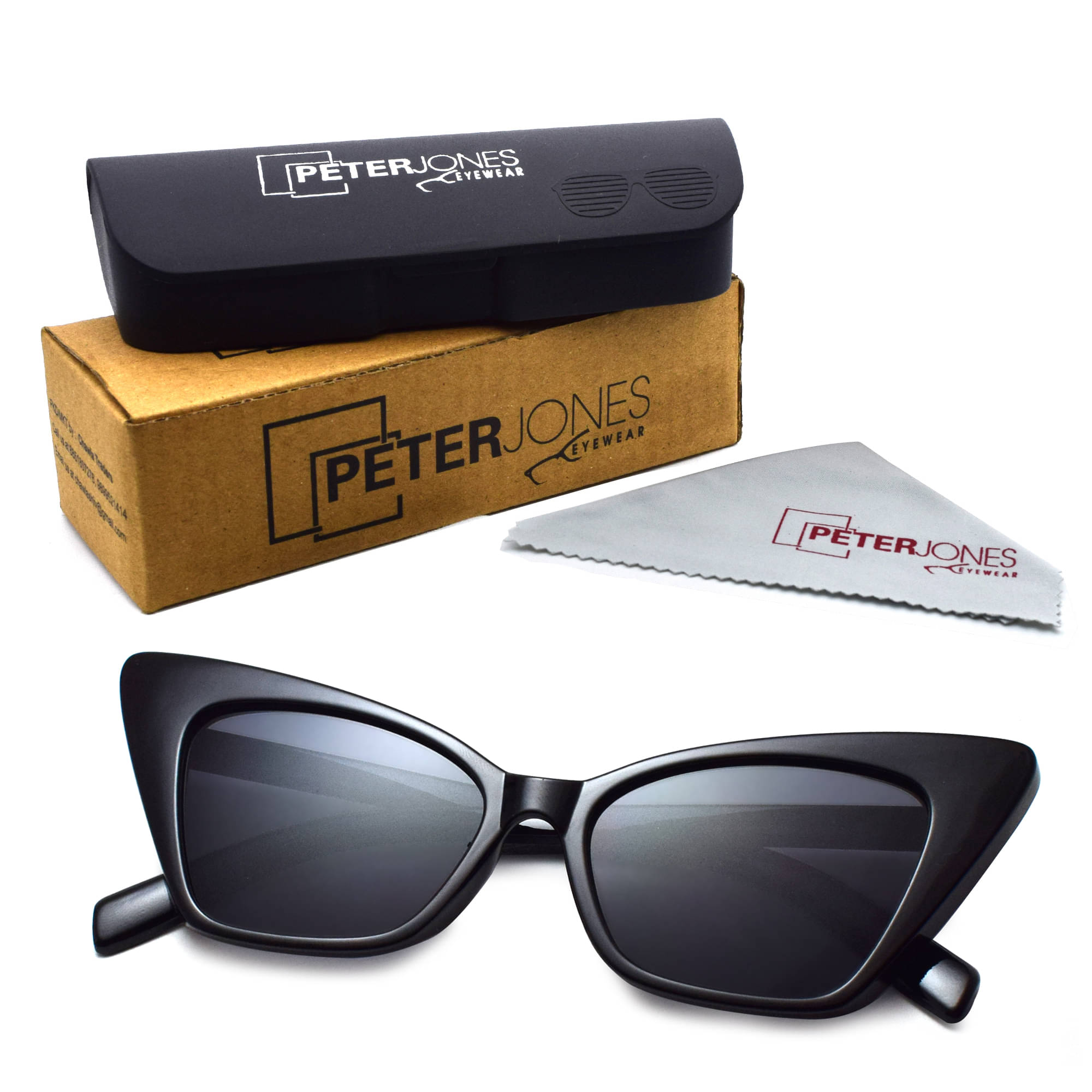    			Peter Jones - Black Cat Eye Sunglasses Pack of 1