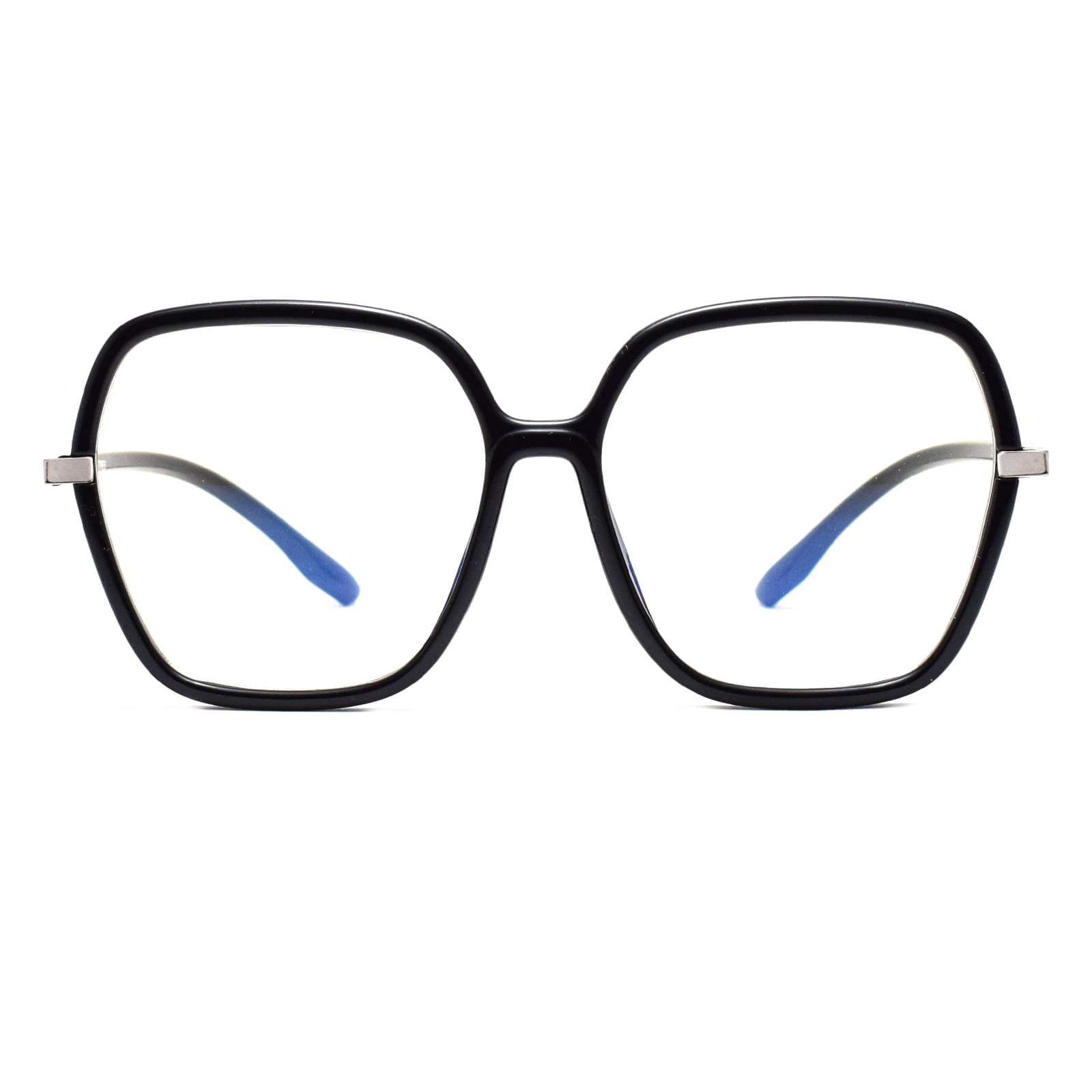     			Peter Jones Black Oversized Spectacle Frame AG20509B