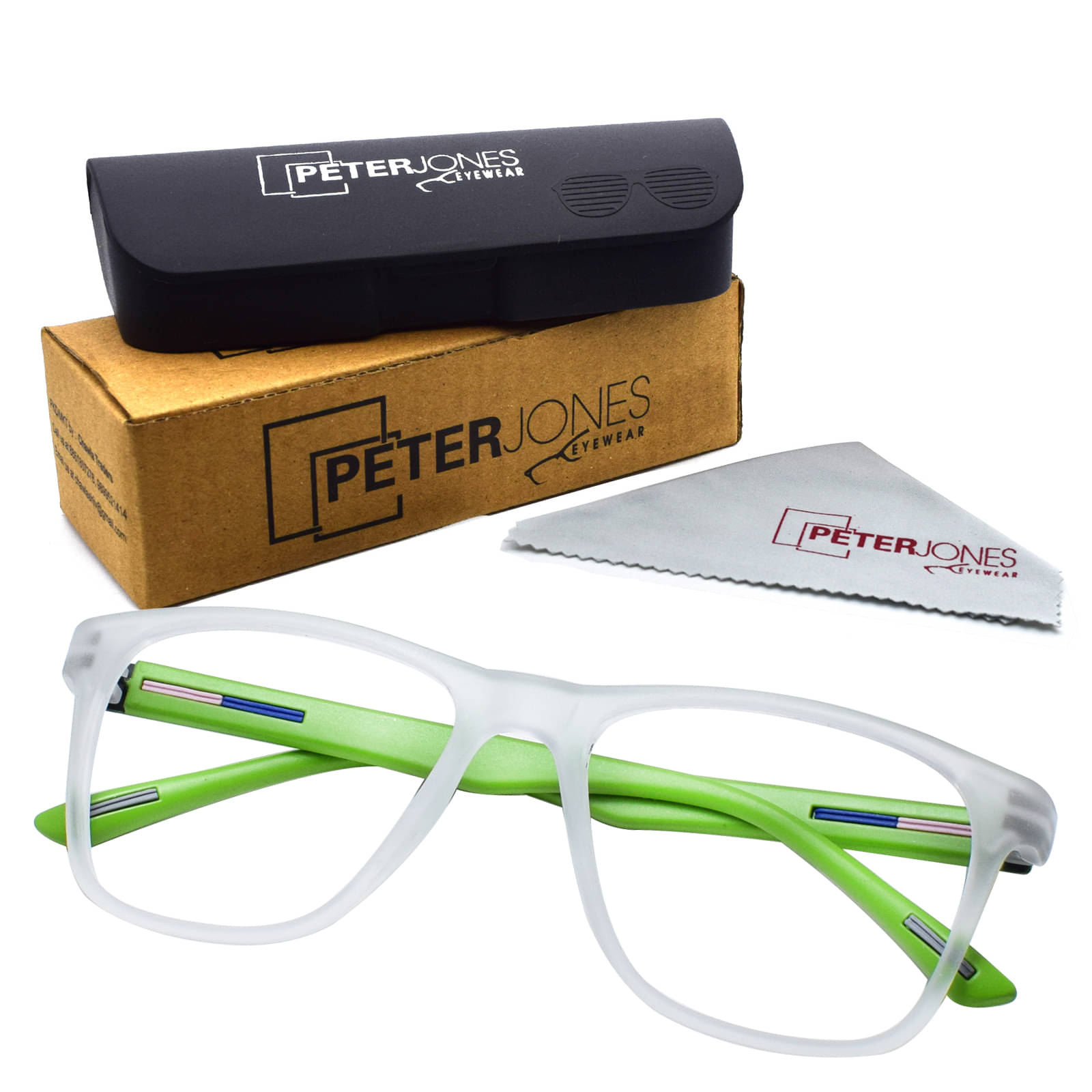 Peter Jones Green Square Spectacle Frame M108GR Peter Jones Green Square Spectacle Frame M108GR