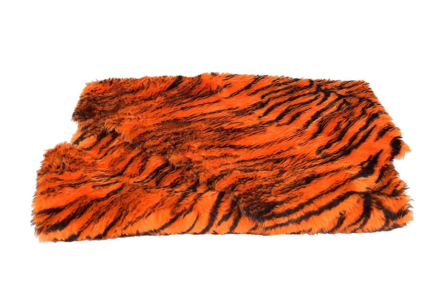     			Fur Cloth color orange tiger print , Size 38 " x 34" , 2 Cms soft Hair Length Used For Dresses, Soft Toys Making, Jackets Etc