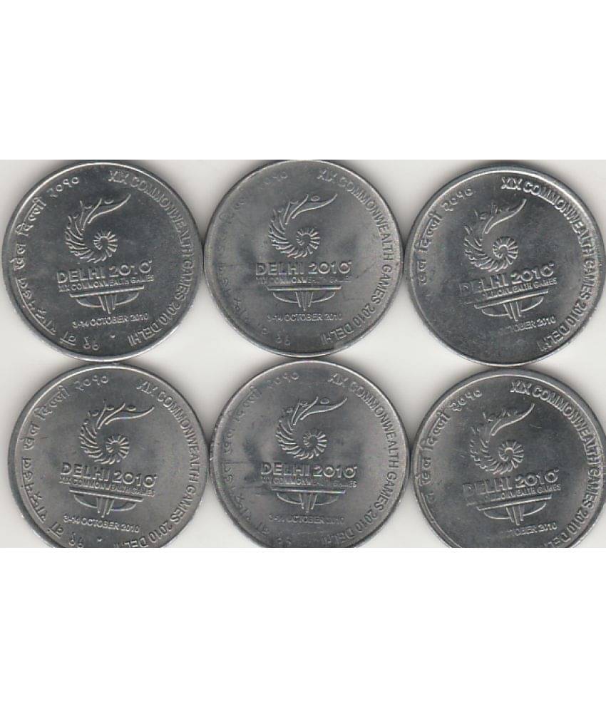     			NUMISMATTECLY  RARE AND COLLECTIBLE -TWO R.S COMMOMORATIVE  C01N- COMMONWELTH  GAME-2010 DELHI-HYDRABAD [*]MINT-CALCUTTA MINT[ ] -AND NOIDA MINT-[.]COMPLETE THREE MINT SET- 2+2+2=6-C01N ,100% AUTHENTIC AND ORIGINAL C01N, IN UNC TYPE